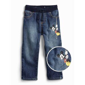 Baby Gap Dark Wash Mickey Mouse Pull-on Jeans Size 4